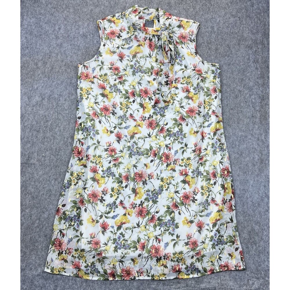 Sara Michelle Women's Floral Midi Dress Lined Sleeveless Boho Size Large